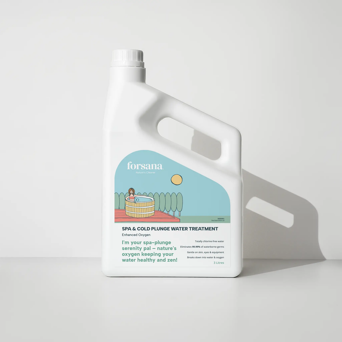 Forsana Spa and Cold Plunge
Water Treatment bottle.