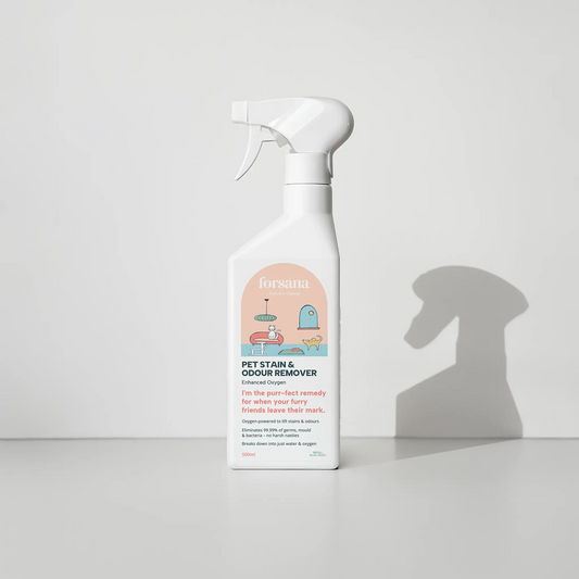 Forsana Pet Stain and Odour
Remover spray bottle.