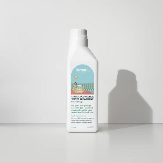 Forsana Spa and Cold Plunge
Water Treatment bottle.