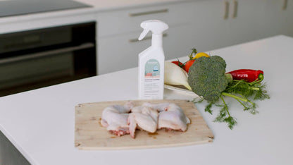 Forsana non-toxic kitchen cleaner – Safe, food-safe, eco-friendly, kills Salmonella and foodborne pathogens.